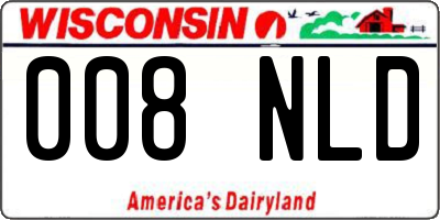 WI license plate 008NLD