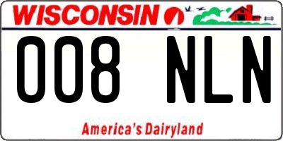 WI license plate 008NLN
