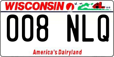 WI license plate 008NLQ