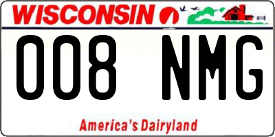 WI license plate 008NMG