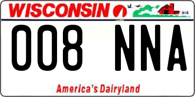 WI license plate 008NNA