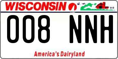 WI license plate 008NNH
