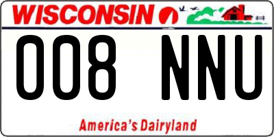 WI license plate 008NNU