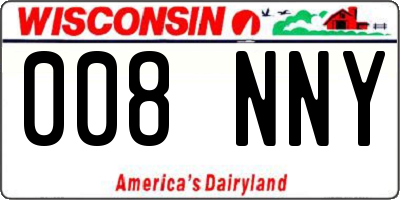 WI license plate 008NNY