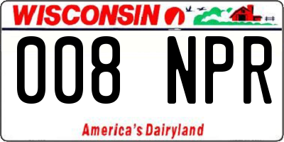 WI license plate 008NPR