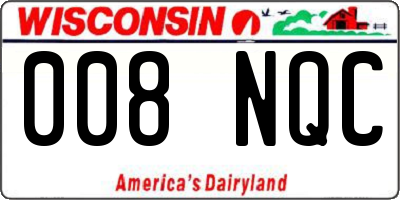 WI license plate 008NQC