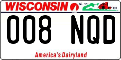 WI license plate 008NQD