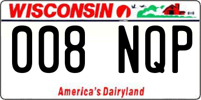 WI license plate 008NQP