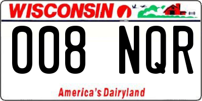 WI license plate 008NQR