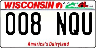 WI license plate 008NQU