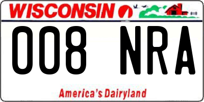 WI license plate 008NRA