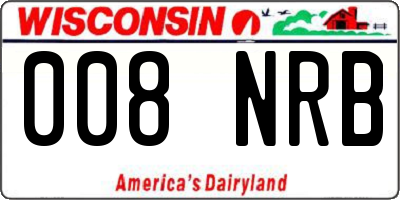 WI license plate 008NRB