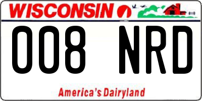 WI license plate 008NRD