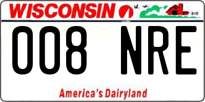 WI license plate 008NRE