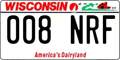 WI license plate 008NRF