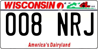 WI license plate 008NRJ