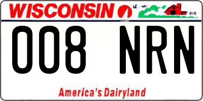 WI license plate 008NRN