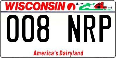 WI license plate 008NRP