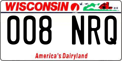 WI license plate 008NRQ