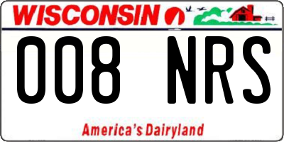 WI license plate 008NRS
