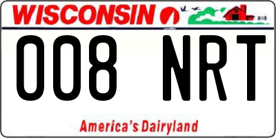 WI license plate 008NRT