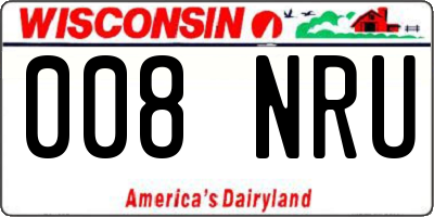 WI license plate 008NRU