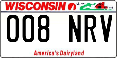 WI license plate 008NRV