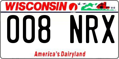 WI license plate 008NRX