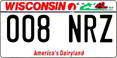 WI license plate 008NRZ
