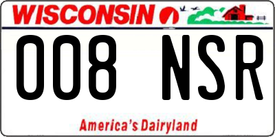 WI license plate 008NSR