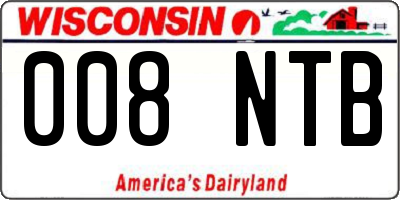 WI license plate 008NTB