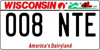 WI license plate 008NTE