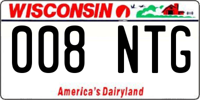 WI license plate 008NTG