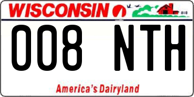 WI license plate 008NTH