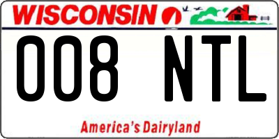 WI license plate 008NTL