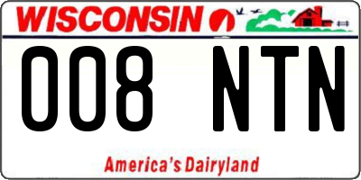 WI license plate 008NTN