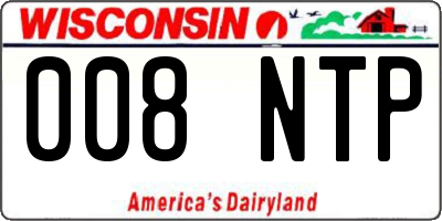 WI license plate 008NTP