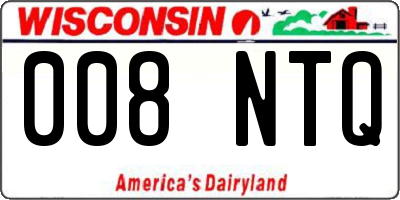WI license plate 008NTQ