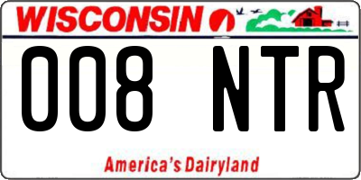 WI license plate 008NTR