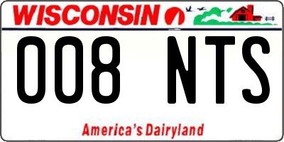 WI license plate 008NTS