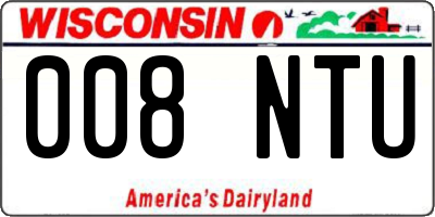 WI license plate 008NTU