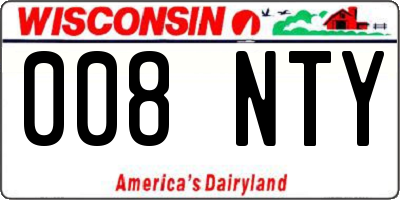 WI license plate 008NTY