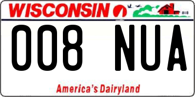 WI license plate 008NUA