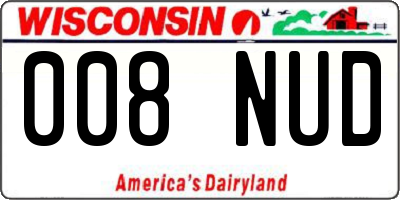 WI license plate 008NUD