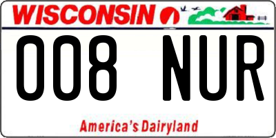 WI license plate 008NUR