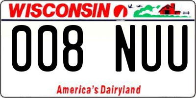 WI license plate 008NUU