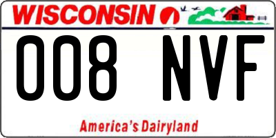 WI license plate 008NVF