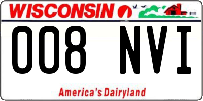 WI license plate 008NVI