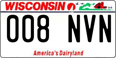 WI license plate 008NVN