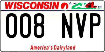 WI license plate 008NVP
